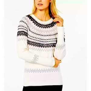 NWT Tommy Hilfiger FairIsle sweater w/sequin accents sz M